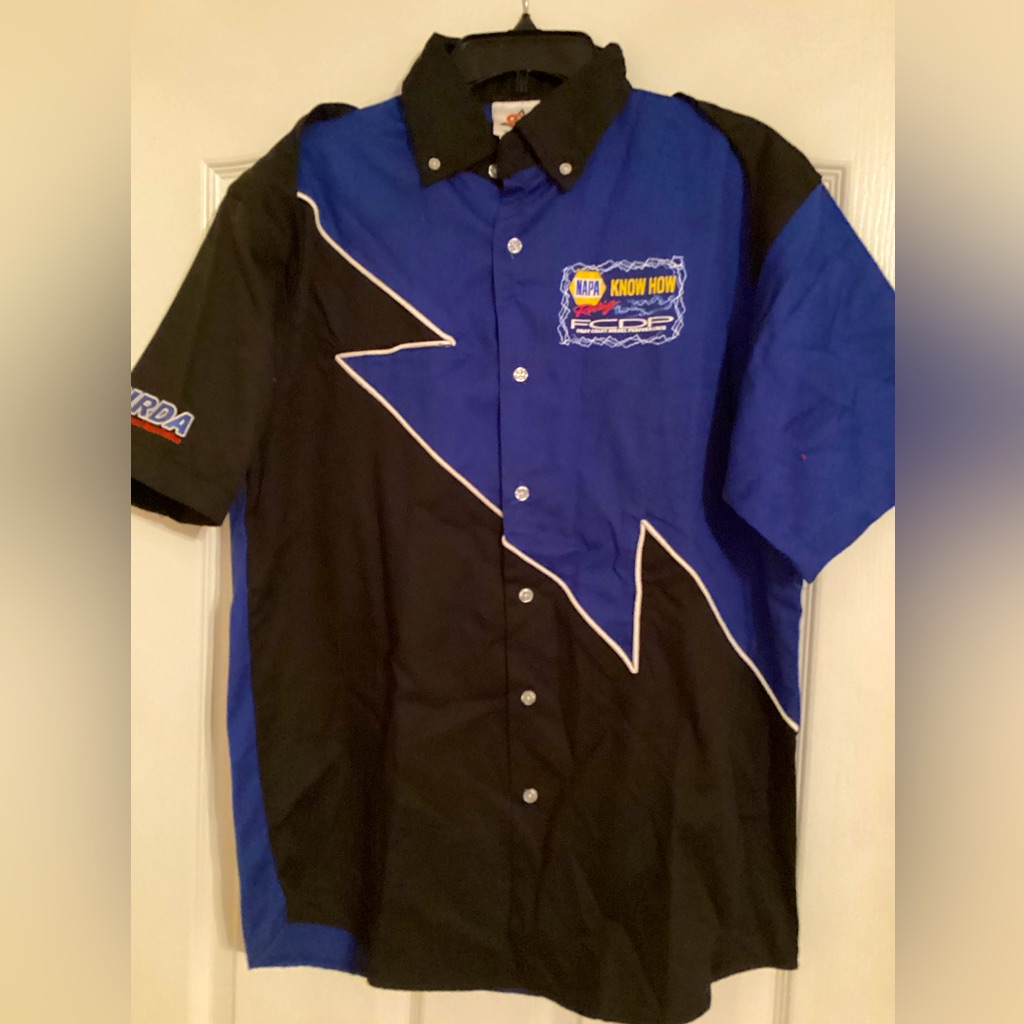 Napa Racing Button Down Blue  Black Size M Brand New